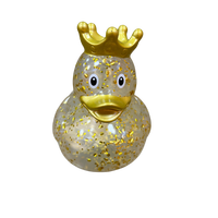 Assortiment de mini-canards de bain en PVC personnalisés, en vrac, logo multicolore personnalisé, canard couronne