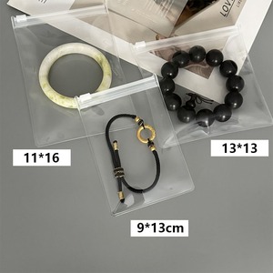 Custom <b>Plastic</b> Bag With Logo Clear Frosted Zipper Jewelry <b>Pocket</b> Dust Bag Small Packaging Bag Jewelry EVA Jewelry Pouch - Product Image 3