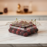 Boîte à fruits en PET transparente de qualité supérieure avec logo personnalisé pour l'emballage alimentaire, améliorant l'attrait et la visibilité du produit