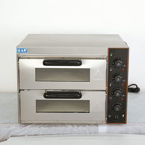 Encimera de <span class=keywords><strong>horno</strong></span> de pizza comercial <span class=keywords><strong>Horno</strong></span> de pizza eléctrico de acero inoxidable de doble capa de 14 "con piedra y estante multiusos - Product Image 1