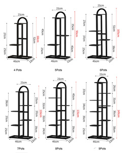 <span class=keywords><strong>Scaffale</strong></span> Portavasi Multiplo, Supporto per Fioriere in Ferro, Espositore per <span class=keywords><strong>Piante</strong></span> da Giardino - Product Image 6