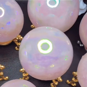 ลูกบอลโรสควอตซ์สีรุ้งประกายระยิบระยับ รุ่น Star River Bling สำหรับตกแต่ง วิคคา เรกิ ฮีลลิ่ง คริสตัลกึ่งมีค่า ฟงชุ่ย DIY - Product Image 5