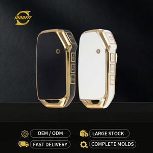 Innofit KIK2 étui de protection complet pour clé de voiture <span class=keywords><strong>Kia</strong></span> <span class=keywords><strong>CEED</strong></span> CERATO Forte NIRO SELTOS Sorento Soul 4 boutons clés - Product Image 1
