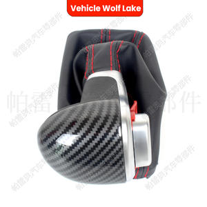 Pommeau de levier de vitesse en cuir avec surpiqûres rouges pour Audi A4 RS3 RS8 RS Q3, transmission automatique, design ergonomique - Product Image 4