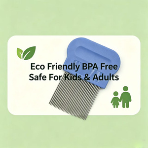 <span class=keywords><strong>Pettine</strong></span> Professionale Antipidocchi in Acciaio Inossidabile <span class=keywords><strong>per</strong></span> Bambini e Adulti, Trattamento Capelli Umani, Uso Domestico e Salone, Modello 01 - Product Image 5