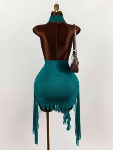 Nouvelle Robe <span class=keywords><strong>de</strong></span> Soirée Printemps 2026 <span class=keywords><strong>pour</strong></span> <span class=keywords><strong>Femme</strong></span> – Élégante, Dos Nu, Col en V, Coupe Ajustée et Froncée - Product Image 5