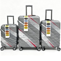 Ensemble de bagages incassables 3 pièces en ABS et PC, valises rigides à 8 roues, bagage à main, sac de voyage à roulettes, vente en gros OEM, directement de l'usine