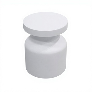 Minimalist White Mushroom Solid Surface <strong>Bathroom</strong> <strong>Stool</strong> Round Waterproof Shower <strong>Stool</strong> - Product Image 1
