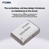 Relé de Estado Sólido Miniatura FCGK SDD-6HAII, Controlado por Microcontrolador, 10A 60VDC, Bajo Consumo de Energía, Larga Vida Útil
