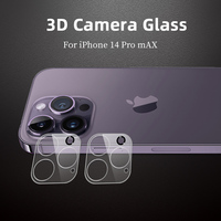 Protection d'objectif d'appareil photo en verre trempé ultra-fin 3D HD transparent de haute qualité, dureté 9H, anti-rayures pour téléphone portable (vente en gros)