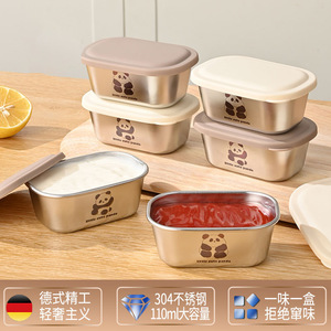 Contenedor de salsa sellado de acero inoxidable con tapa, caja de almacenamiento de condimentos portátil para exteriores, para viajes y uso doméstico - Product Image 2