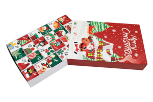 Giáng sinh phiêu lưu lịch Hộp 24 ngày phiêu lưu đếm ngược Hộp quà tặng giáng sinh tông Trống hộp Xmas trang trí kỳ nghỉ - Product Image 3