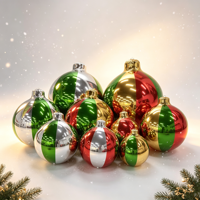 Cloches de Noël, Boules Miroir, Décorations de Noël Gonflables Publicitaires pour Événements Commerciaux et Fêtes, Rouge, Or, Argent, Vert