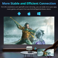 Hotack Dernier modèle L012 Mini projecteur vidéo LED portable pour cinéma maison Full HD 1080P Smart Movie Cinema Projecteur LCD extérieur 4k