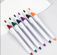 Stylo bille personnalisé noir à séchage rapide, style lance, petit format gourde, avec impression sur mesure