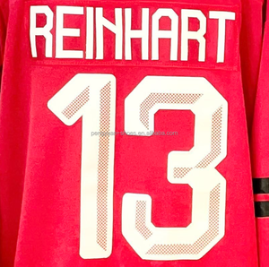 เสื้อเจอร์ซีย์เล่นฮ็อกกี้น้ำแข็งเย็บตะเข็บสีแดง2026แคนาดา - Product Image 1