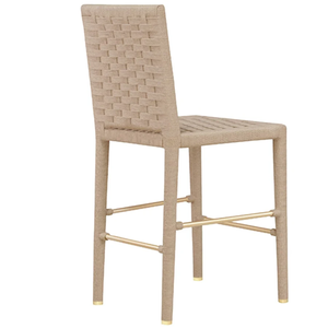 Tabouret de bar Burbank en osier/rotin/canne, brun naturel, durable, pour bar à domicile et salle à manger - Product Image 4