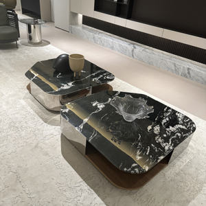 Italiano minimalista moderna collezione in legno Multi-funzionale in marmo tavolino per la casa soggiorno <span class=keywords><strong>mobili</strong></span> - Product Image 6
