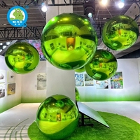 Boule de miroir gonflable réfléchissante en PVC argent or pour mariage décorations de Noël exposition d'art publicité gonflables géants