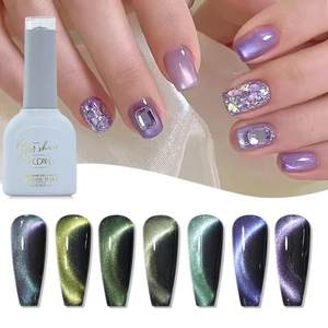 Hot French UV Gel Nail Polish Set High Magnetic Semipermanente LED Cat Eye Glitter Jelly Effect <span class=keywords><strong>Precio</strong></span> competitivo <span class=keywords><strong>para</strong></span> salones - Product Image 1