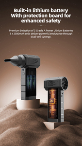 Ventilatore Turbo Portatile Brushless 90000 RPM, Potente Soffiatore d'Aria con Motore da 40W, Luce LED, Forza del Vento 350g per Pulizia Auto, Casa, Ufficio, Palestra - Product Image 6