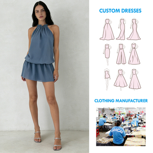 <span class=keywords><strong>Abito</strong></span> Estivo Personalizzabile <span class=keywords><strong>in</strong></span> Chiffon a Rete con <span class=keywords><strong>Schiena</strong></span> <span class=keywords><strong>Scoperta</strong></span> e Vita Stretta, Mini <span class=keywords><strong>Abito</strong></span> Halter per Donne - Product Image 1
