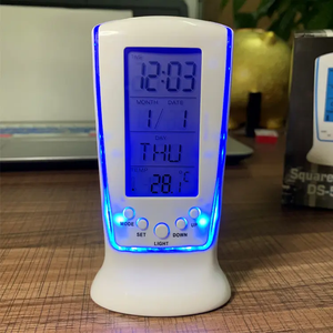 Kỹ thuật số Đồng hồ báo thức với đèn nền màu xanh văn phòng Quà tặng khuyến mãi bàn đồng hồ despertador reloj Logo tùy chỉnh giá rẻ giá - Product Image 1