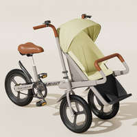 Pour les parents emmener leurs enfants promener : design à trois roues, freins sur les sièges, pare-soleil, capacité de charge de 150 kg, style urbain moderne