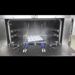 Machine à laver les paniers à légumes de type tunnel en acier inoxydable avec pompe PLC, stérilisation à l'eau chaude haute efficacité, contrôle PLC - Product Image 2