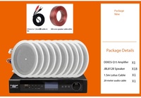 Kit de musique d'ambiance professionnel JBN 8128, haut-parleur encastré au plafond avec port USB, package audio Bluetooth