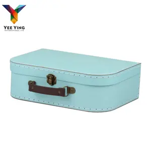 Hot Product Blue Custom Paper Packaging Gift Box Decorative Wedding Favor Mini Suitcase Gift Box