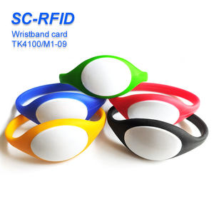 Bracelet en silicone RFID 125kHz NFC Bracelet de paiement sans espèces à puce 1K pour parc d'attractions - Product Image 1