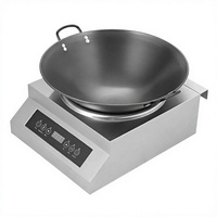 Service OEM/ODM d'usine, cuisinière à induction commerciale haute puissance 5000W équipée de 4 écrans LED numériques
