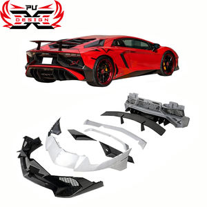 Pour <span class=keywords><strong>Lamborghini</strong></span> <span class=keywords><strong>Aventador</strong></span> LP700 LP720 <span class=keywords><strong>vente</strong></span> chaude demi Kit de carrosserie en Fiber de carbone SV Style mise à niveau pare-chocs avant arrière nouveau - Product Image 1