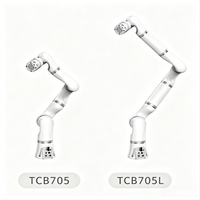 Bras de robot collaboratif à longue portée à 7 axes TCB705L, charge utile de 5 kg, rayon d'action de 1161,5 mm, IP54, cobot industriel haute précision