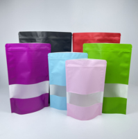 Pochette en papier kraft coloré, emballage alimentaire en papier kraft, sac en papier kraft avec fenêtre transparente