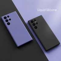 Sıvı silikon Samsung kılıfı S26 ss24 S23 S22 Ultra S21 S20 S30 FE artı Pro yumuşak şeker kapağı
