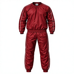 Custom <b>Men</b>’s Sauna <b>Suit</b> Sweat Training Tracksuit <b>Waterproof</b> Weight Loss Workout Pullover Jacket Pants Set OEM Fitness Wear - Product Image 1