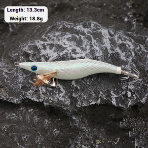 Lmaide nouveau multi-gramme poids mer pêche bois crevettes calmar crochet Simulation 3.5 #2.2 #1.8 # calmar aiguille Luya appât en gros - Product Image 4