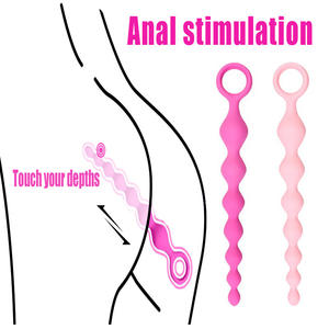 Juguetes sexuales de silicona con cuentas anales para hombres y mujeres, masajeador de próstata suave, entrenador <span class=keywords><strong>Anal</strong></span>, <span class=keywords><strong>dilatador</strong></span> <span class=keywords><strong>anal</strong></span>, tapón <span class=keywords><strong>Anal</strong></span>, <span class=keywords><strong>bolas</strong></span> anales - Product Image 4
