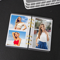 2 feuilles de couverture de carnet A6 en acrylique transparent, classeur à feuilles mobiles, agenda personnel, classeur de budget avec anneaux métalliques ronds argentés