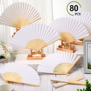 12-Pack Foldable Chinese Japanese Style <b>Hand</b> <b>Fans</b> Decorative DIY Bamboo Crafts for Wedding Party Dance Favors & Decoration - Product Image 4