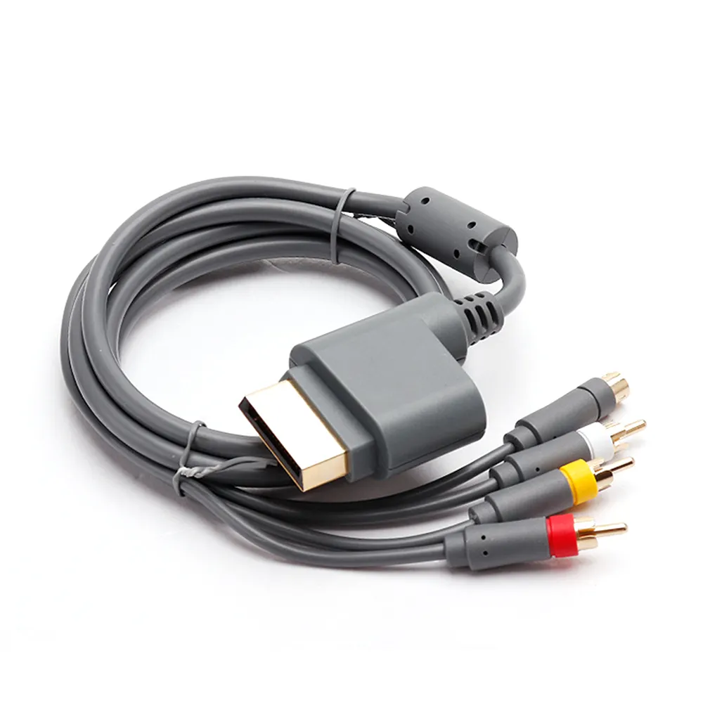 High quality S Video Composite AV RCA Cable Audio Video Lead for XBOX360 Xbox 360 TV Game