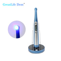 Lampe de photopolymérisation dentaire Greatlife Dent Dolphin 2600mW/cm² à large spectre, polymérisation en 1 seconde, corps métallique avec détecteur de caries et photomètre