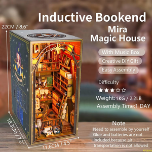 Hamaileon 3D Puzzle estantería DIY juguete Mira's Magic House hogar para casa de muñecas modelo sujetalibros decoración de construcción regalos para libro Noo - Product Image 3