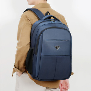 Laptop <b>Backpack</b> <b>Large</b> Capacity 15 Inches For Men Women Business Travel School Use Solid Color Gray Black Purple Blue - Product Image 2