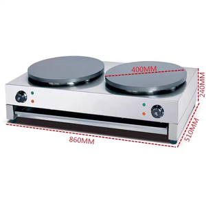 Design in acciaio inossidabile per uso domestico e alberghiero elettrico doppio crêpe e Pancake - Product Image 2