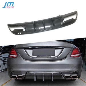 Alerón difusor de labio trasero de fibra de carbono seco para Benz Clase <span class=keywords><strong>C</strong></span> W205 C43 C63 AMG Sport 4 puertas 2015 - 2020 protector de parachoques - Product Image 1