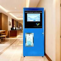 Distributeur automatique de lessive à porte unique 21 compartiments, avec paiement par carte de crédit, monnayeur et lecture de carte, entièrement automatique, appareil intelligent en acier inoxydable