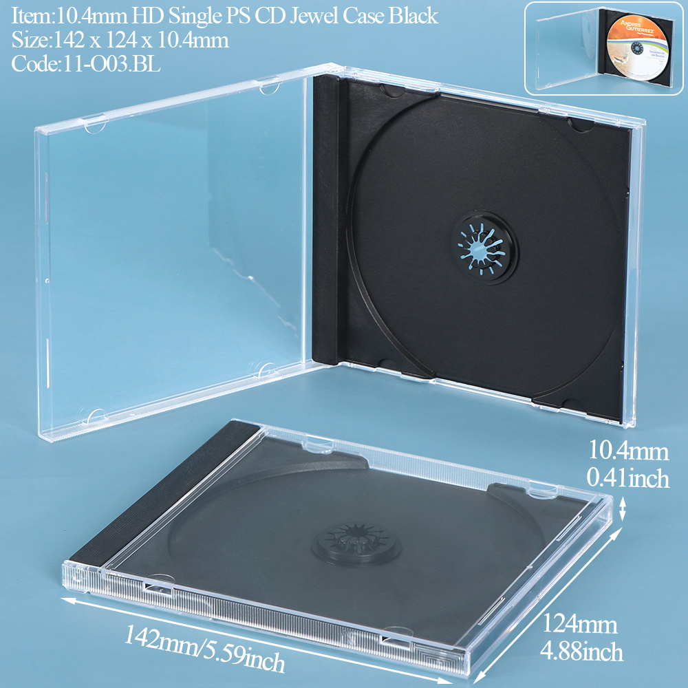 O03:10.4mm 1-CD Jewel Case Black